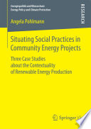 Situating Social Practices In Community Energy Projects