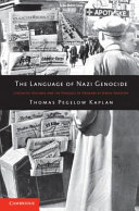 The Language of Nazi Genocide Book