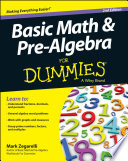 Basic Math and Pre Algebra For Dummies Book