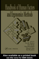 Handbook of Human Factors and Ergonomics Methods