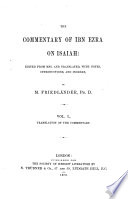 The Commentary of Ibn Ezra on Isaiah  Translation of the commentary Book