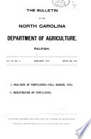 The Bulletin of the North Carolina Department of Agriculture Book PDF
