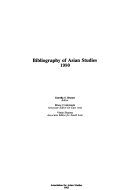 Bibliography of Asian Studies Book