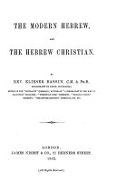 The Modern Hebrew, and the Hebrew Christian