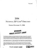2006 National Five-digit ZIP Code & Post Office Directory