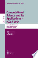 Computational Science and Its Applications - ICCSA 2004