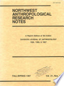 Northwest Anthropological Research Notes