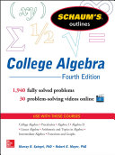 Schaum's Outline of College Algebra, Fourth Edition [Pdf/ePub] eBook