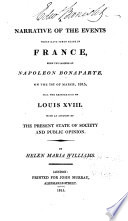 A Narrative of the Events which Have Taken Place in France