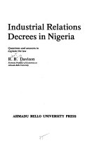 Industrial relations decrees in Nigeria: questions and ...