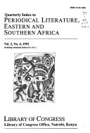 Quarterly Index to Periodical Literature, Eastern and Southern Africa