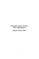 Prominent African Leaders Since Independence