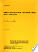 Surface Roughness of Ablated Carbon carbon Nosetip Composites Book