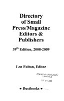 Directory Of Small Press Magazine Editors Publishers