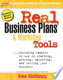 Real Business Plans   Marketing Tools Book