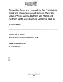 Streamflow Gains and Losses Along San Francisquito Creek, and Characterization of Surface-water and Ground-water Quality, Southern San Mateo and Northern Santa Clara Counties, California, 1996-97