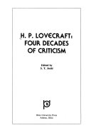 H. P. Lovecraft, Four Decades of Criticism