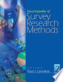 Encyclopedia of Survey Research Methods Book