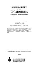 A Bibliography of the Cicadoidea (Homoptera: Auchenorhyncha)