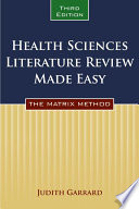Health Sciences Literature Review Made Easy Book