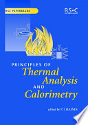 Principles of Thermal Analysis and Calorimetry Book