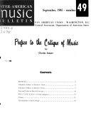 Inter American Music Bulletin Book
