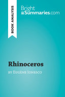 Pdf Rhinoceros by Eugène Ionesco (Book Analysis) Telecharger