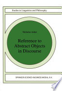 Reference to Abstract Objects in Discourse Book