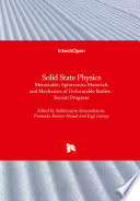 Solid State PhysicsMetastable  Spintronics Materials and Mechanics of Deformable Bodies