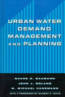 Urban Water Demand Management and Planning