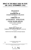 Impact of the Energy Crisis on State and Local Governments (1974)[-1975]