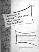 Preferences for Canned Orange Juices that Vary in Brix-acid Ratio