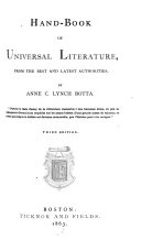 Handbook of Universal Literature, from the Best and Latest Authorities