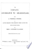 The Complete Concordance to Shakespeare