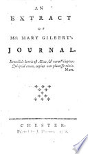An Extract of Miss Mary Gilbert's Journal