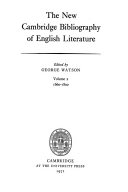 The New Cambridge Bibliography of English Literature: 1660-1800