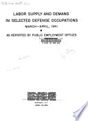 Labor Supply and Demand in Selected Defense Occupations