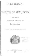 Revision of the Statutes of New Jersey