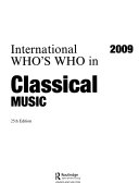 International Who s who in Classical Music