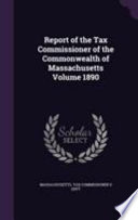 Report of the Tax Commissioner of the Commonwealth of Massachusetts