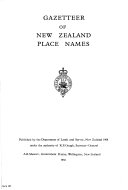 Gazetteer of New Zealand Place Names