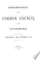 Proceedings of the Common Council of the City of Buffalo     