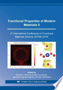 Functional Properties of Modern Materials II Book