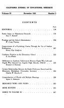 California Journal of Educational Research