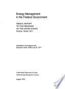Energy Management in the Federal Government
