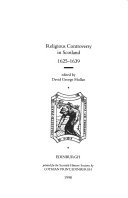 Religious Controversy in Scotland: 1625-1639