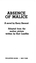 Absence of Malice Book PDF
