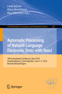 Automatic Processing of Natural-Language Electronic Texts with NooJ
