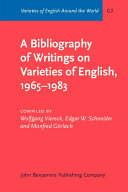 A Bibliography of Writings on Varieties of English, 1965-1983