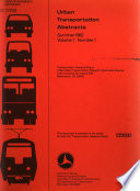 Urban Transportation Abstracts Book